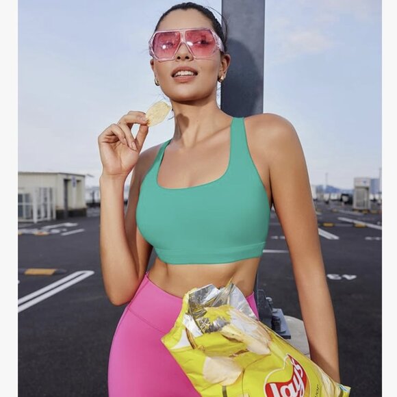 WORN ONCE: RUNNING GIRL Sports Bras Medium Support, Criss-Cross Strappy XL - Picture 3 of 10